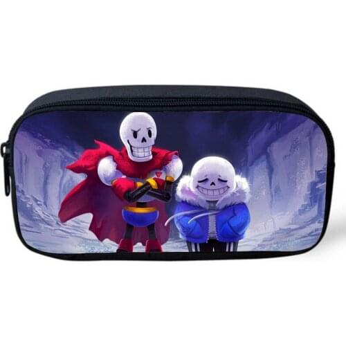 Kids Cosmetic Cases Pencil Holder Character Sans Papyrus Children Case Boys Girls Makeup Cases Best Gift Bag