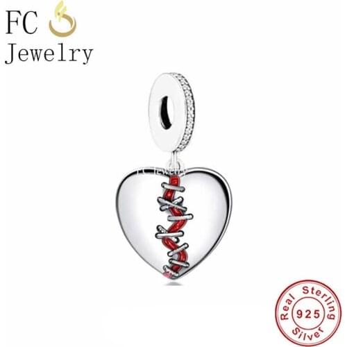 FC Jewelry Fit Original Charm Bracelet 925 Silver Cure For A Broken Heart Traditional Love Pendant Bead For Making Berloque 2021
