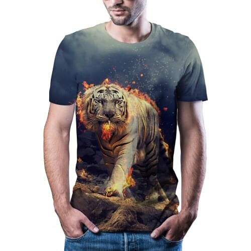 2020 new mens tiger T-shirt print summer animal nature T-shirt brand T-shirt large size fashion short sleeve shirtXXS 6XL