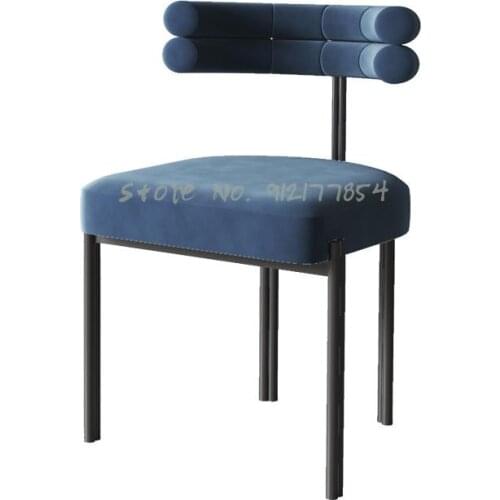 Italian Minimalist Designer Dining Chair Modern Light Luxury Semi-arc Creative Casual Makeup Chair Dressing Stool Office Chair