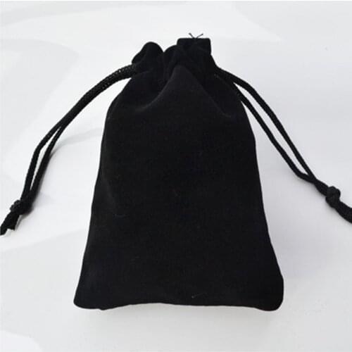 2019 hot Free shipping 7*9cm high-grade black velvet bag jewelry bags / jewelry box wholesale