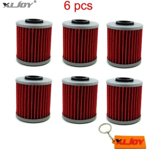 6x Oil Filter For Kawasaki KX250F KX250 KX450F 2008-2016 SUZUKI RMZ250 RMZ450 RMZ450Z FL125 Pit Dirt Trail Motorcycle