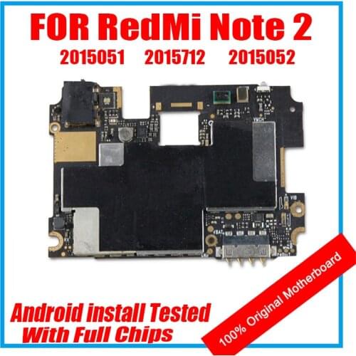 For Xiaomi Hongmi Redmi Note 2 Motherboard With Chips Updated Android MIUI System 2015052 Replaced Clean Main Board