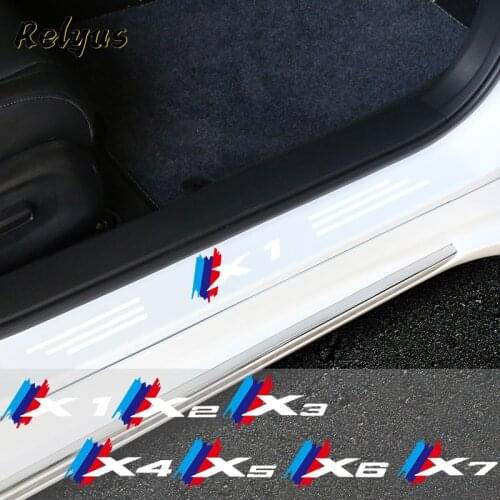 Car Door Sill Stickers Protector Anti Scratch Film For Bmw X1 X2 X3 X4 X5 X6 X7 F39 F25 E83 G01 G07 F26 G02 E84 F48 F15 G05 F16
