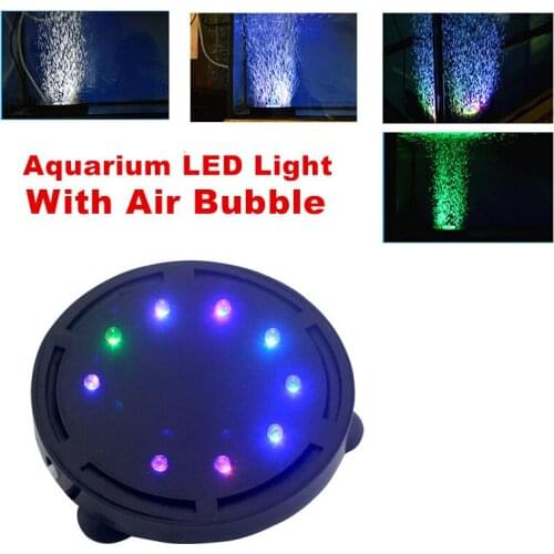 New Corlorful Submersible Aquarium LED Lighting Decorative Fish Tank Lights Aquarium Air Bubble Water Lamp Used With Air Pump