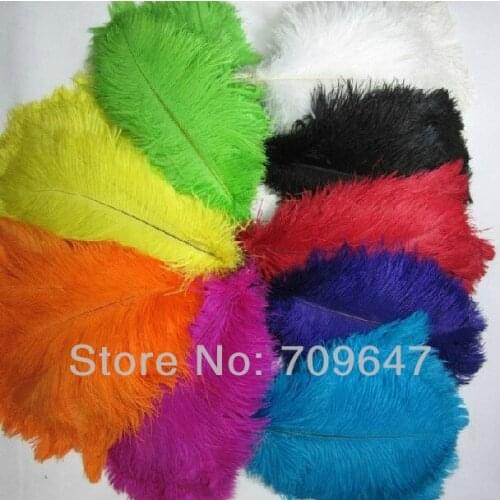 Wholesale 100pcs/lot Quality Natural OSTRICH FEATHERS 12-14 inch 30-35cm Color Selection ,11Colours for Choice