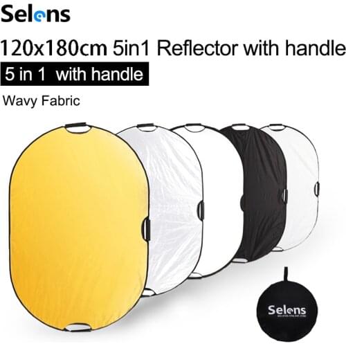 Selens 120x180CM 5 in 1 Reflector Photography Portable Light Reflector with Carring Bag for photography photo studio accessories