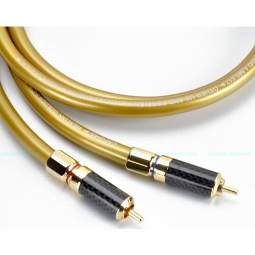 Pair CARDAS HEXLINK Golden 5C RCA Cable Hi-Fi RCA Interconnect Audio Cable Phono Plug