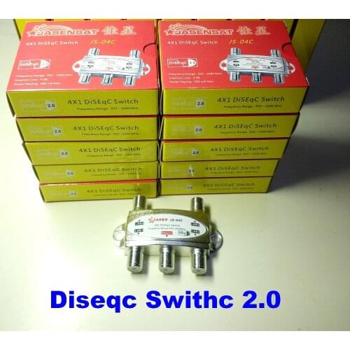 SUPER MAX DS-40 High quality 4 in 1 DiSEqC Switch Satellites FTA TV LNB Switch For Satellite Receiver