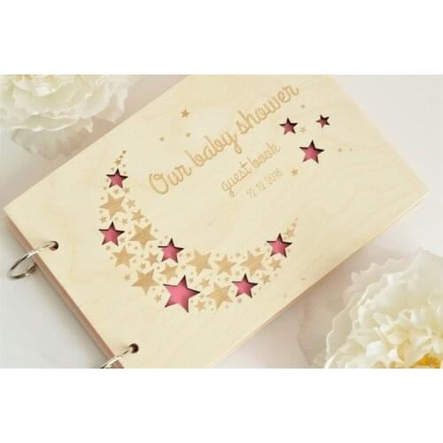 Personalized first holy communion baptism message book engraved with a memorial book Baby Baptism Photo Signature Guest Book