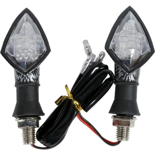 Motorcycle Carbon Fiber Turn Signal Amber Lights Indicators Lamp For Universal