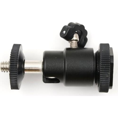 Mini Camera Cradle Tripod Ball Head LED Light Flash Bracket Holder Mount 1/4 Inch Hot Shoe Adapter With Lock