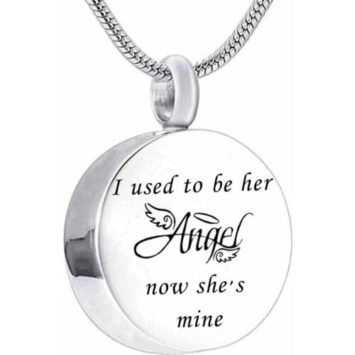 Urn Necklace for Ashes Angel Wing Heart Cremation Memorial Keepsake Pendant Necklace Unique Small Jewelry with Fill