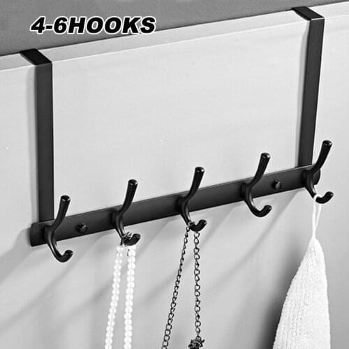 1Pc Practical Doorback Cupboard Hanging Row Hook Strong Bearing Closet Coat Hanger Rack Home Supplies