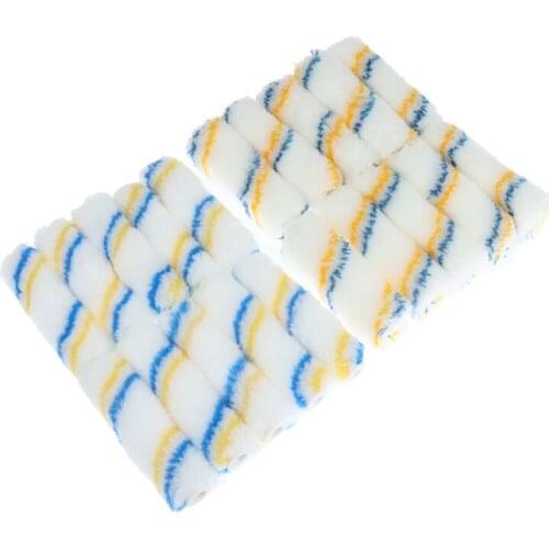 10pcs 4 Inch Craft Paint Foam Rollers Decorative Corner Roller Brush Sponge Paint Roller Sleeves Decorating Painting Tool