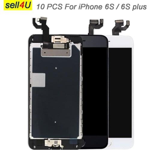 10PCS/lot For iPhone 6S 6S plus LCD screen,display touch screen complete with home button front camera earpiece speaker assembly