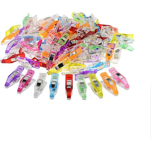 100pcs/lot Tape Bias Maker DIY Job Foot Case Supplies Plastic Clip Hemming Sewing Tools Sewing Accessories DIY Crafts