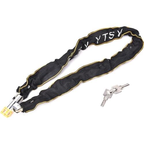 100cm Heavy Duty Motorbike Motorcycle Scooter Bike Cycle Motor Bicycle Chain Pad Lock Security Iron Chain Inside + 2Keys