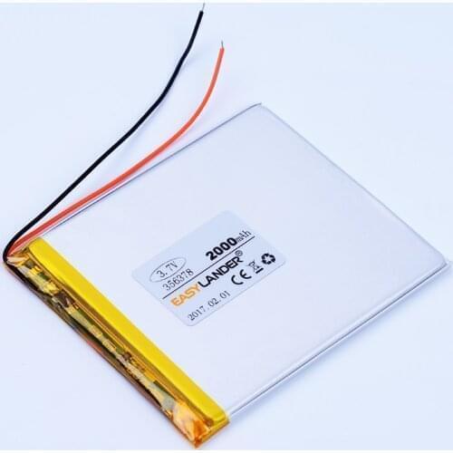 356378 3.7V 2000mAh Li-Polymer Li-ion Lithium Battery For Tablet PC PDA DVD E-book Power bank Toys 356578 ebook inves wibook 660
