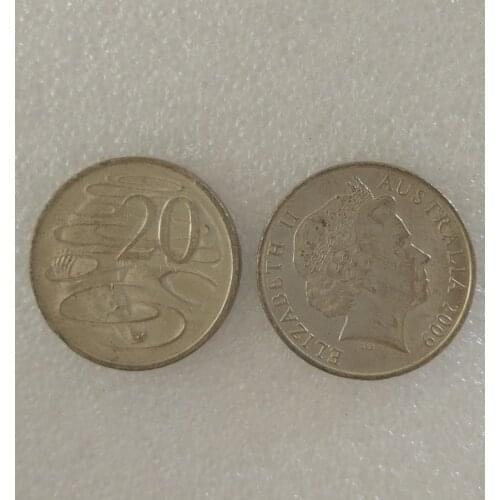 Australia 20 cents Asia Coins Old Original Infrequent Coin Commemorative Edition 100% Real Random Year