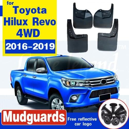 Car accessories Molded Mud Flaps For Toyota Hilux revo 4WD 2016 2017 2018 2019 Splash Guards Front Rear Mudguards Fender