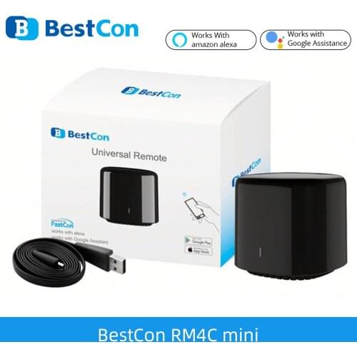 Broadlink RM4C Mini WiFi IR Remote Control Switch Bestcon Controller Smart Home Automation Compatible Alexa Google Assistant