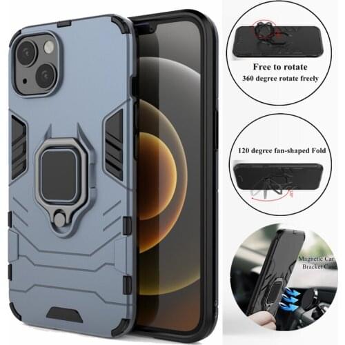 For iPhone 13 Case For iPhone 13 Cover Cases Shockproof Silicone Armor PC TPU Hard Back Protective Phone Bumper For iPhone 13
