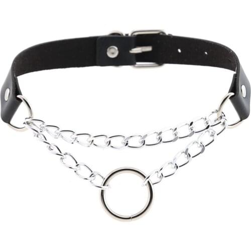 Harajuku Chocker Sexy Heart Lock Key Rivets Black Goth Punk Chokers Gothic Choker Necklace for Women Hip Hop Cosplay