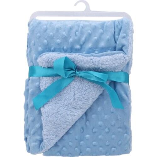 Baby Blanket & Swaddling Newborn Thermal Soft Fleece Blanket Solid Bedding Set Cotton Quilt High Quality Newest