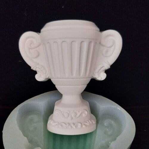 DIY 3D Champion trophy cup Mold Silicone Cake decoration mold Plaster Mold Ceramic Clay Craft resin clay silicone molds