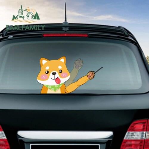 EARLFAMILY 20cm for Corgi Wiper Car Stickers Auto Car Accessoires Decal Waterproof Campervan Funny RV JDM Vinyl Scratch-Proof
