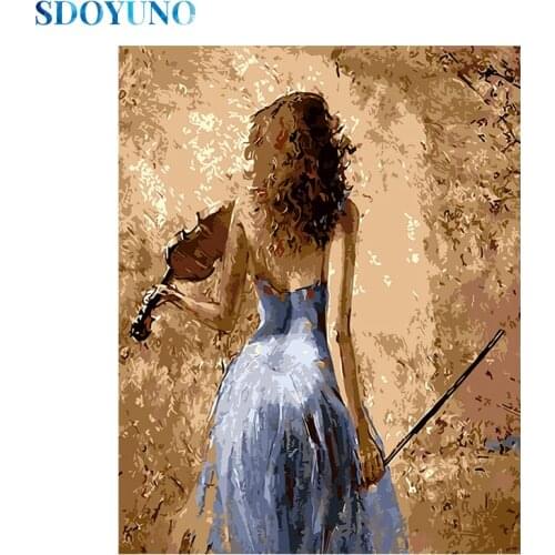 SDOYUNO 5D Diamond Painting Figure Full Square/Round Rhinestone Pictures Women Home Decor Mosaic Diamond Embroidery