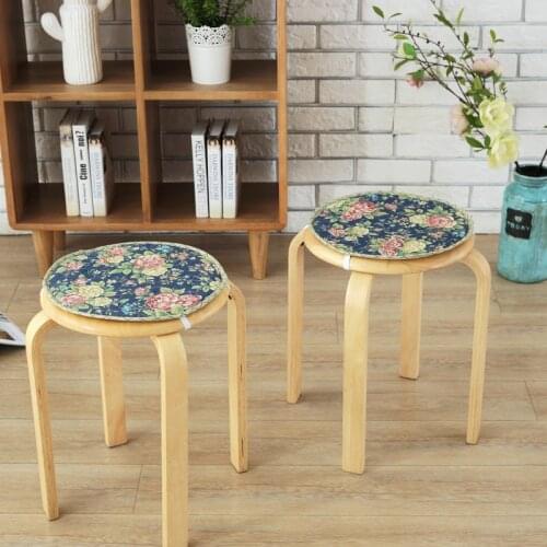 Cotton Composite Fabric Stool Cushion Student Thickening Round Pad Round Stool Set Round Kindergarten Small Stool Cushion