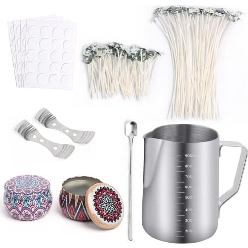Candle Making Supplies Kit Set Diy Candle Container Wicks Accessories Tool Melting Pouring Pot