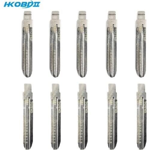 HKOBDII 10/50/100pcs Uncut TOY43 for Toyota#02 NO.02 Blade 02 2-in-1 LiShi Car Key Blade with Scale With Marks KD VVDI JMD Blade