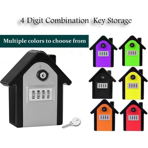 2021 New Key Storage Secret Box 4 Digit Combination Password Security Code Lock No Key Home Key Safe Box caja fuerte portatil
