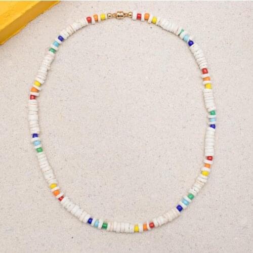 Handmade charm short necklace natural stone colorful beads beaded necklace 2020 summer trend accessories jewellery wholesale