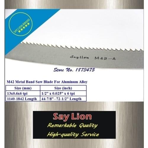 1425x13x0.6x6T HSS metal cutting band saw blade for alumimum alloy M42 Bi-Metal bandsaw