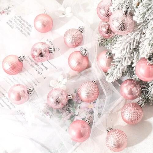 Christmas decorations 4cm gold silver pink champagne Christmas Ball Christmas tree package pendant box