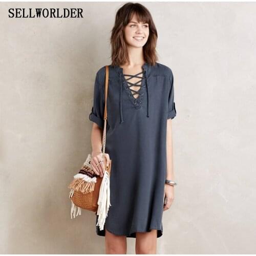 Модные джинсовые платья SELLWORLDER China At AliExpress
