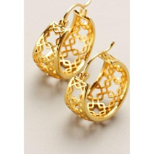 European and American retro hollow Earrings geometric Earrings
