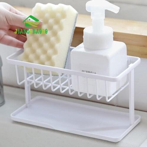 Double Sponge Drain Storage Rack Household Kitchen Cleaning Rag Rack Sink Countertop Rack