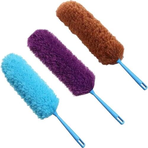 Telescopic Microfiber Duster Household Room Corner Spiderweb Furniture Dust Collector Crumbs Cleaning Brush Broom
