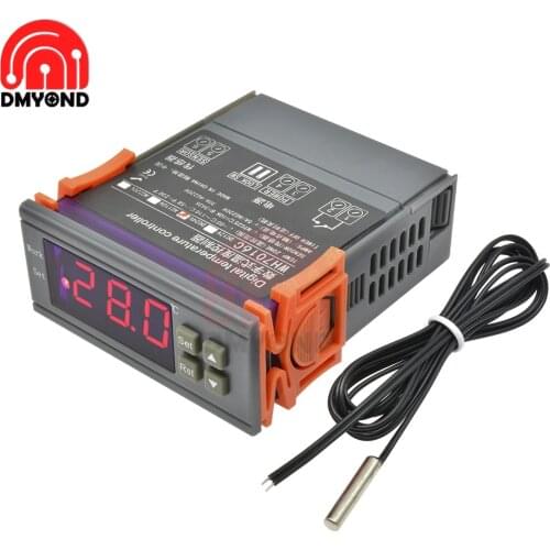 WH7016C Thermostat DC 24V 12V 110V 220V Digital LED Temperature Controller For Incubator Cooling Heating Thermostat NTC Sensor