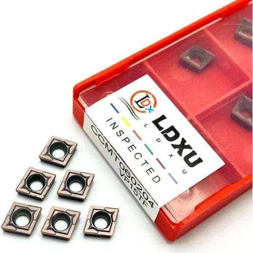 10PCS CCMT060204 VP15TF UE6020 US735 internal milling cutter CCMT 060204 carbide CNC insert lathe milling cutter turning insert