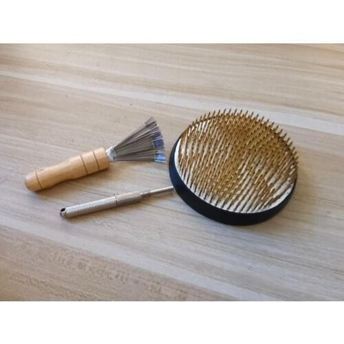 Japanese ikebana Kenzan Pin cleaning Brusher Garbage cleaning flower arrangement Tools