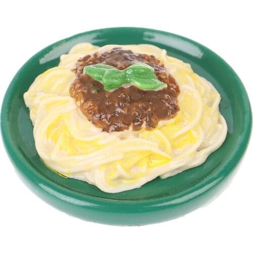 1:12 Mini Ature Dollhouse Noodles Syrup Bowl Mini Chinese Cuisine Pretend Play Food for Dollhouse Kitchen Toy