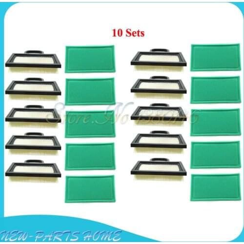 10 Sets Air Pre Filters For Briggs & Stratton 273638S 499486S 698754 For 405700-407700 18-22HP GY21056 MIU11286 GY20575