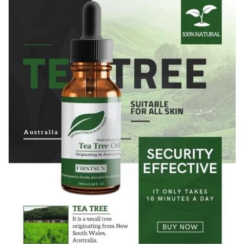 100% Tea Tree Oil Pure Essential Oil Face Skin Care Blackhead Massage Treatment Oil Relax Spots Scar Acne Body Remover Q9S2