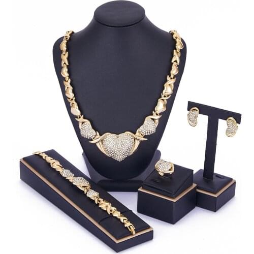 2021 Apr Love Luxuy jewelry XOXO jewelry set for women xoxo necklace set 14kt Gold African Hot love for wedding